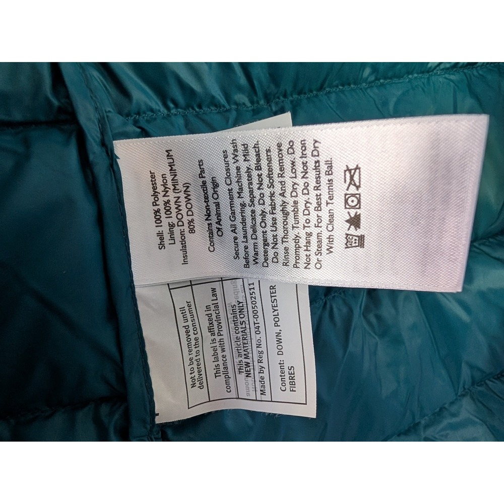 Eddie Bauer Women's Down Vest EB650 Teal Blue Puffer Hiking Outdoor Travel Sz L - Picture 8 of 9